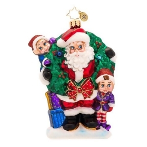 Christopher Radko Glass Bring In The Joy Bring In The Fun Santa Christmas Ornament #1017323 - All