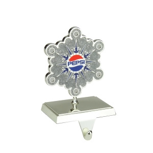 6.5 Silver Plated Pepsi Snowflake Christmas Stocking Holder with European Crystals - All