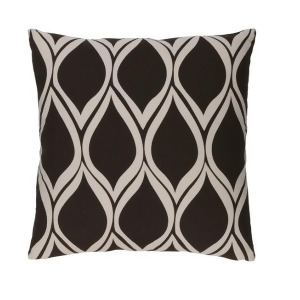 18 Ebony Black and Crisp Clean White Contemporary Woven Decorative Throw Pillow - All
