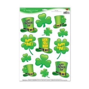 Club Pack of 156 St Patrick's Day Clings Holiday Window Decorations 17 - All