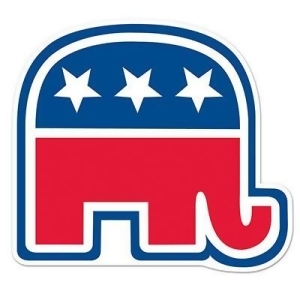 Pack of 24 Red White and Blue Republican Elephant Cutouts Party Decorations 10.5 - All