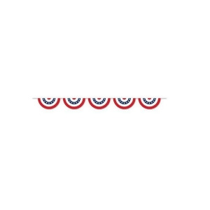 Pack of 6 Red White and Blue Patriotic Bunting Banner Hanging Decorations 144 - All