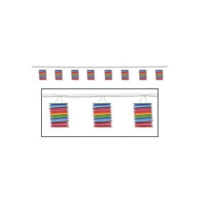 Pack of 6 Multi-Color Fiesta Lantern Garland Party Decorations 12' - All