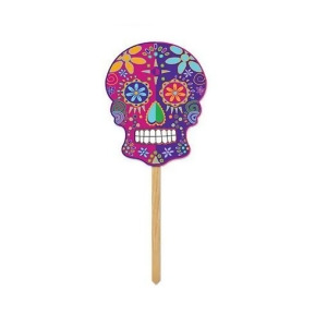 Pack of 6 Multi-Colored Day of The Dead Yard Sign Halloween Decoration 11.5 - All