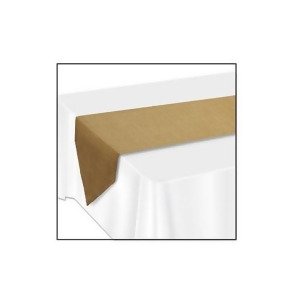 Pack of 6 Faux Burlap Rustic Neutral Table Runner Party Decorations 6' - All