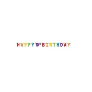 Pack of 12 Colorful Jointed Happy 70th Birthday Banner Hanging Party Decorations 66 - All