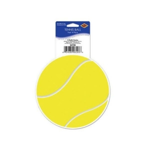 Pack of 12 Tennis Ball Vinyl Peel 'N Place Party Decorations 5.25 Sheets - All