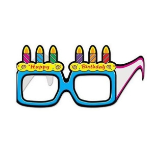 Club Pack of 144 Birthday Cake Novelty Eyeglasses- One Size Fits Most - All