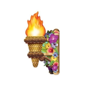 Club Pack of 24 3-D Tiki Wall Torch with Flame Party Decorations 16.5 - All