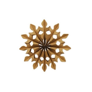 Pack of 24 Natural Brown Kraft Geometric-Cut Tissue Fan Hanging Decorations 12 - All