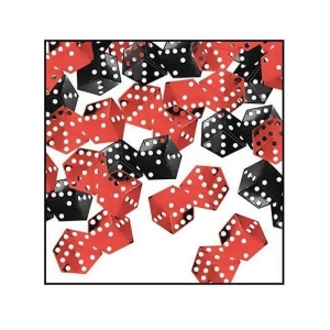 Pack of 6 Black and Red Casino Dice Celebration Confetti Bags 0.5 oz. - All