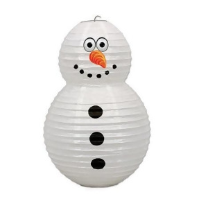 Pack of 6 Snowman Paper Lantern Christmas Hanging Decorations 19 - All
