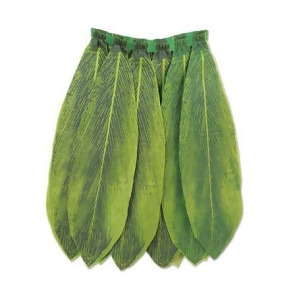 Pack of 6 Decorative Luau Green Ti Leaf Adult-Size Hula Skirts 31.5 x 23.5 - All