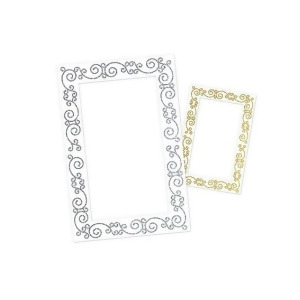 Pack of 12 Double-Sided Silver and Gold Glittered Photo Fun Frames 23.5 - All