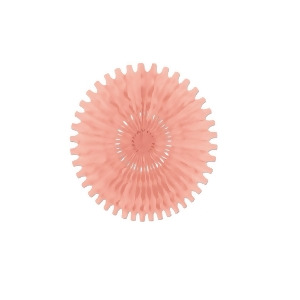 Club Pack of 12 Blush Pink Tissue Fan Hanging Decorations 25 - All