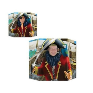 Pack of 6 Multicolor Male and Female Pirate Double-Sided Photo Prop Party 37 x 25 - All