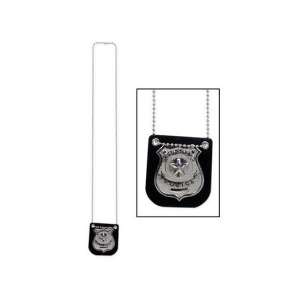 Pack of 12 Black and Silver Metal Special Police Badge Costume Party Favors 38 - All