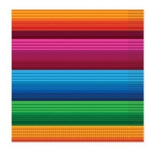 Club Pack of 192 Colorful Striped Fiesta 2-Ply Luncheon Napkins - All