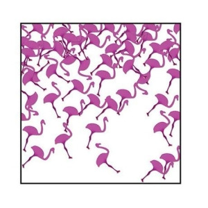 Pack of 6 Pink Metallic Flamingo Luau Celebration Confetti Bags 0.5 oz. - All