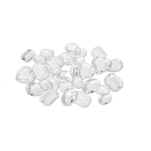 Pack of 12 Clear Plastic Novelty Diamonds Assorted Shapes and Sizes - All