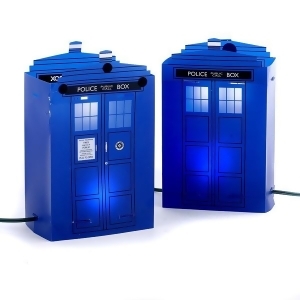 Set of 5 Flickering Light Doctor Who Police Telephone Luminary Pathway Markers - All