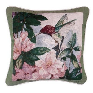Hummingbird Garden Decorative Accent Throw Pillow 17 x 17 - All