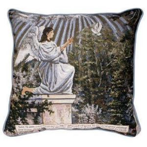 Garden Angel Exodus 23 20 Religious Accent Throw Pillow 17 x 17 - All