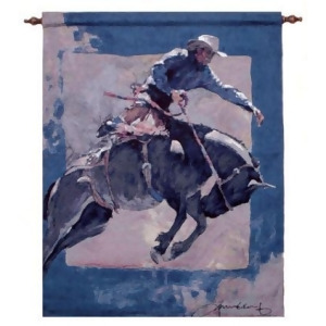 Cowboy Riding Horse Wall Hanging Tapestry 26 x 36 - All