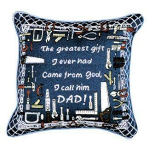 Greatest Dad Father's Day Decorative Accent Throw Pillow 12 x 12 - All