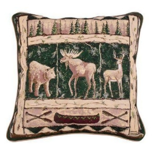 Woodland Animals Decorative Accent Throw Pillow 17 x 17 - All