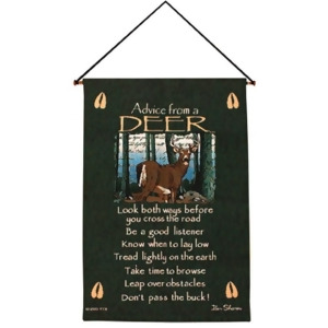 Advice from A Deer Wall Art Hanging Tapestry 16 X 26 - All