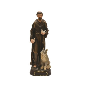 12 St. Anthony of Prague with Wolf and White Doves Religious Christmas Table Top Figure - All