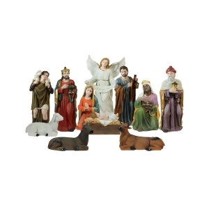 11-Piece Multi-Color Religious Christmas Nativity Figurine Set 39 - All