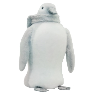 15 Gray and White Sparkling Penguin with Scarf Tabletop Decoration - All