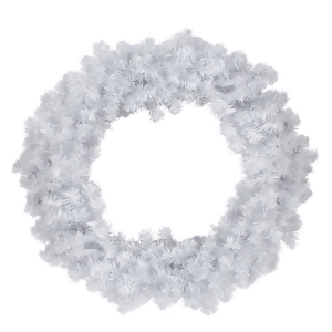 36 White Crystal Spruce Artificial Christmas Wreath Unlit - All
