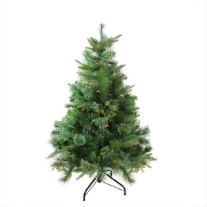 4.5' x 37 Pre-Lit Cashmere Mixed Pine Full Artificial Christmas Tree Clear Dura Lights - All