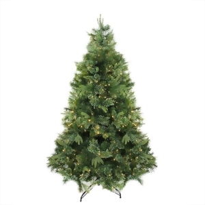 7.5' x 55 Pre-Lit Cashmere Mixed Pine Artificial Christmas Tree Warm White Led Lights - All