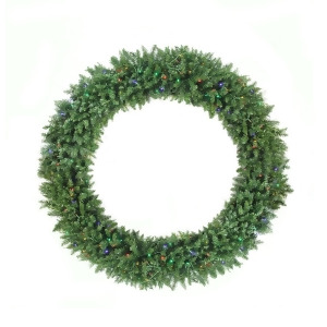 5' Pre-Lit Buffalo Fir Commercial Artificial Christmas Wreath Multi Led Lights - All
