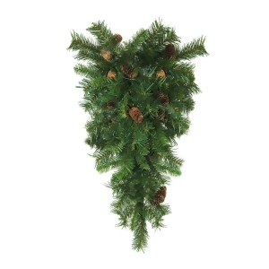 42 Dakota Red Pine Artificial Christmas Teardrop Swag with Pine Cones Unlit - All