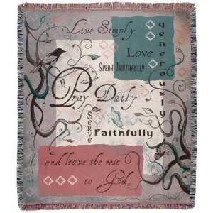 Pray Daily Inspirational Religious Tapestry Throw Blanket 50 x 60 - All