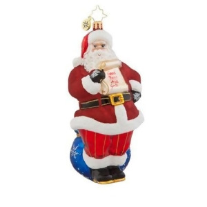 Christopher Radko Glass Merry Mara Santa Claus Christmas Ornament #1018032 - All