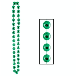 Pack of 12 Green St. Patrick's Day and Birthday Jumbo Bead Necklace Party Favors 40 - All