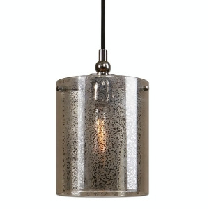 12 Flecked Mercury Glass and Polished Nickel Mini Pendant Hanging Ceiling Light - All