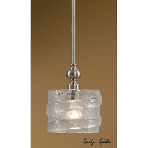 56 Swirling Icy White Hanging Mini Ceiling Light Pendant Fixture - All
