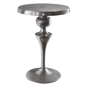 29 Noland Antique Distressed Aluminum Pedestal Shaped Accent End Table - All