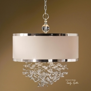 23 Fascinating Silver and White Dangling Crystal Ceiling Light Fixture - All