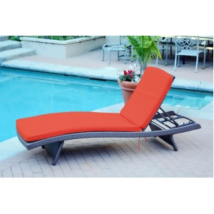 80 Adjustable Espresso Resin Wicker Outdoor Patio Chaise Lounge Chair Red Cushion - All