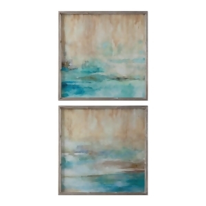 Set of 2 Through The Mist Framed Abstract Art Oil Reproductions 20 - All