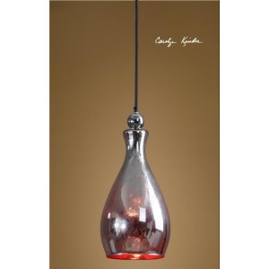 17 Red Mercury Spackled Glass Mini Ceiling Pendant Light - All