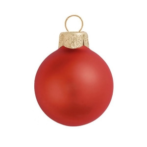 40Ct Matte Fire Orange Glass Ball Christmas Ornaments 1.25 30mm - All